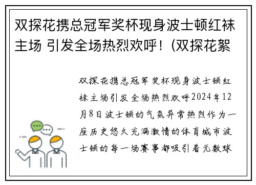 双探花携总冠军奖杯现身波士顿红袜主场 引发全场热烈欢呼！(双探花絮)